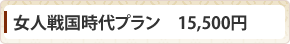 女人戦国時代プラン　15,500円